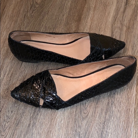 All Black Anthropologie flat shoes size -  38 - Picture 2 of 6
